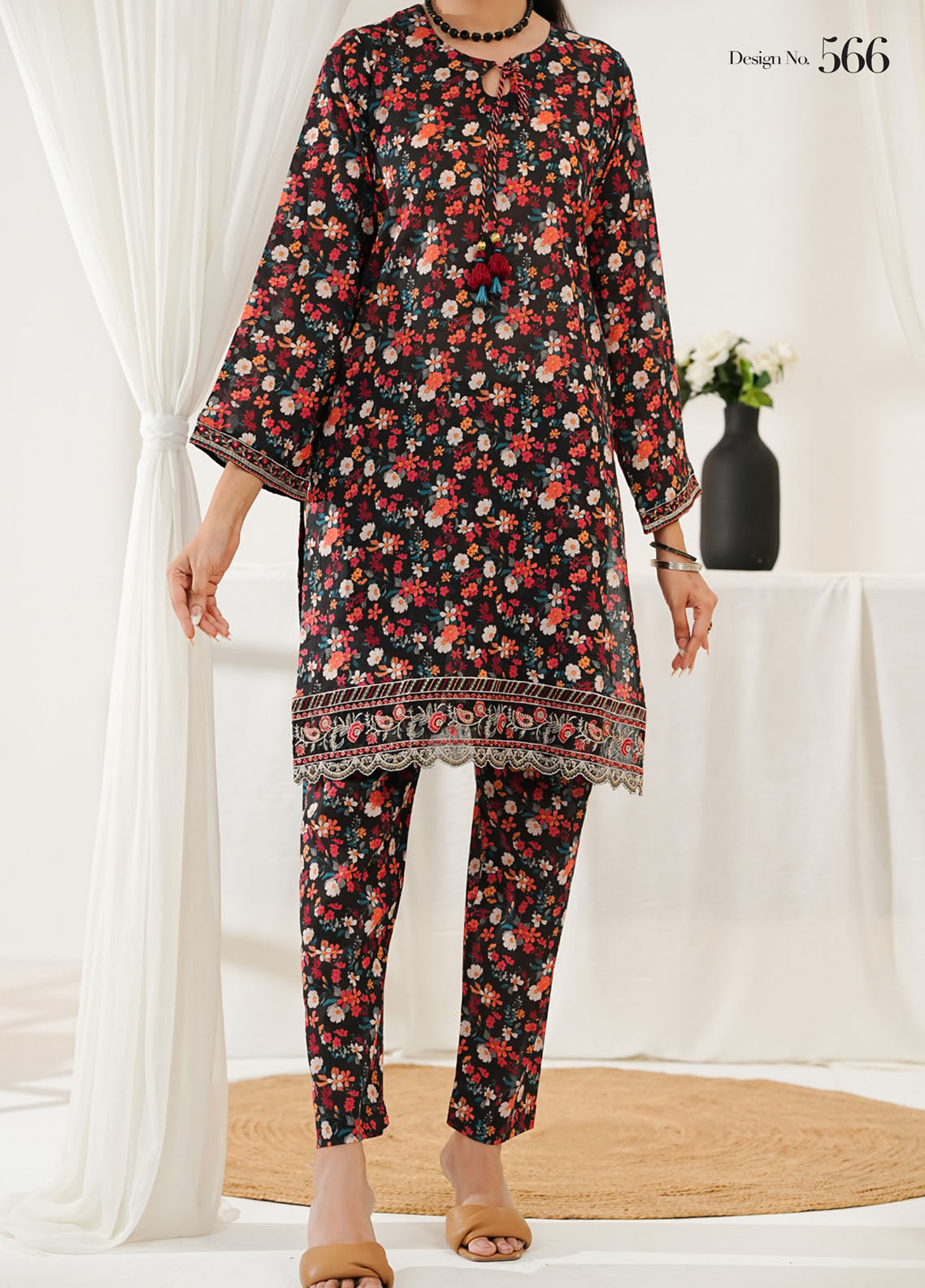 Co-Ord's By Aizal Embroidered Lawn 2 Piece Stitched Suit AL25COEV2 D-566 Co-Ord's By Aizal Embroidered Lawn 2 Piece Stitched Suit AL25COEV2 D-566