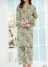 Co-Ord's Prints By Aizal Printed Lawn 2 Piece Stitched Suit AL25COP D-662