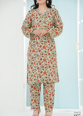 Co-Ord's Prints By Aizal Printed Lawn 2 Piece Stitched Suit AL25COP D-667