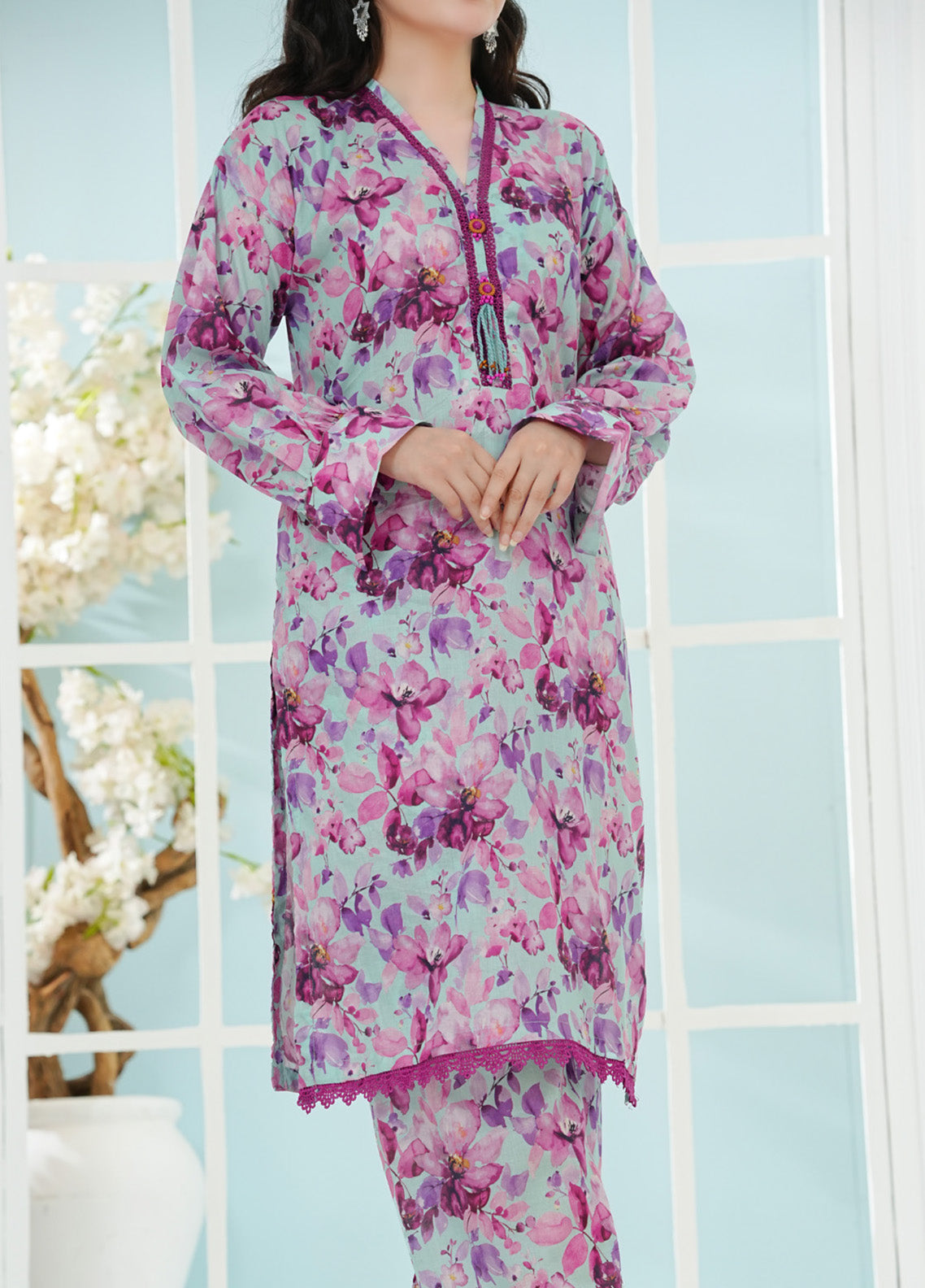 Co-Ord's Prints By Aizal Printed Lawn 2 Piece Stitched Suit AL25COP D-669 Co-Ord's Prints By Aizal Printed Lawn 2 Piece Stitched Suit AL25COP D-669