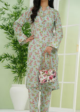 Co-Ord's Prints By Aizal Printed Lawn 2 Piece Stitched Suit AL25COPV2 D-667