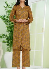 Co-Ord's Prints By Aizal Printed Lawn 2 Piece Stitched Suit AL25COPV2 D-671