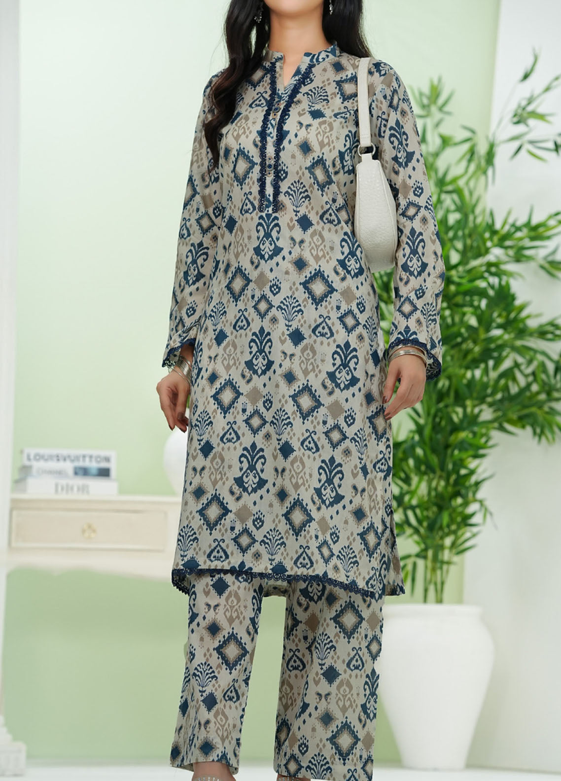 Co-Ord's Prints By Aizal Printed Lawn 2 Piece Stitched Suit AL25COPV2 D-680 Co-Ord's Prints By Aizal Printed Lawn 2 Piece Stitched Suit AL25COPV2 D-680