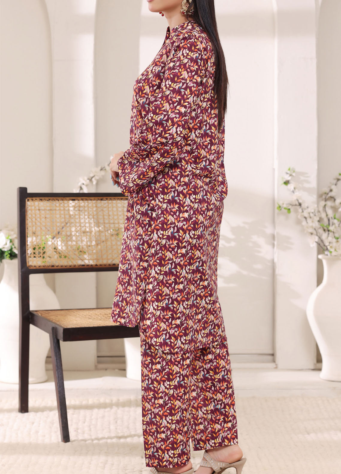 Co-Ordset By Aizal Printed Cambric 2 Piece Stitched Suit AL25COS D-707 Co-Ordset By Aizal Printed Cambric 2 Piece Stitched Suit AL25COS D-707