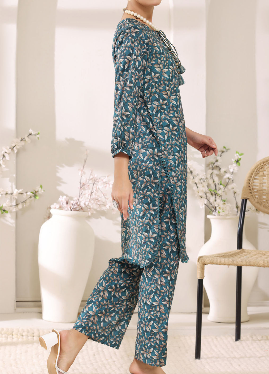 Co-Ordset By Aizal Printed Cambric 2 Piece Stitched Suit AL25COS D-716 Co-Ordset By Aizal Printed Cambric 2 Piece Stitched Suit AL25COS D-716