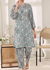 Co-Ordset By Aizal Printed Cambric 2 Piece Stitched Suit AL25COS D-720