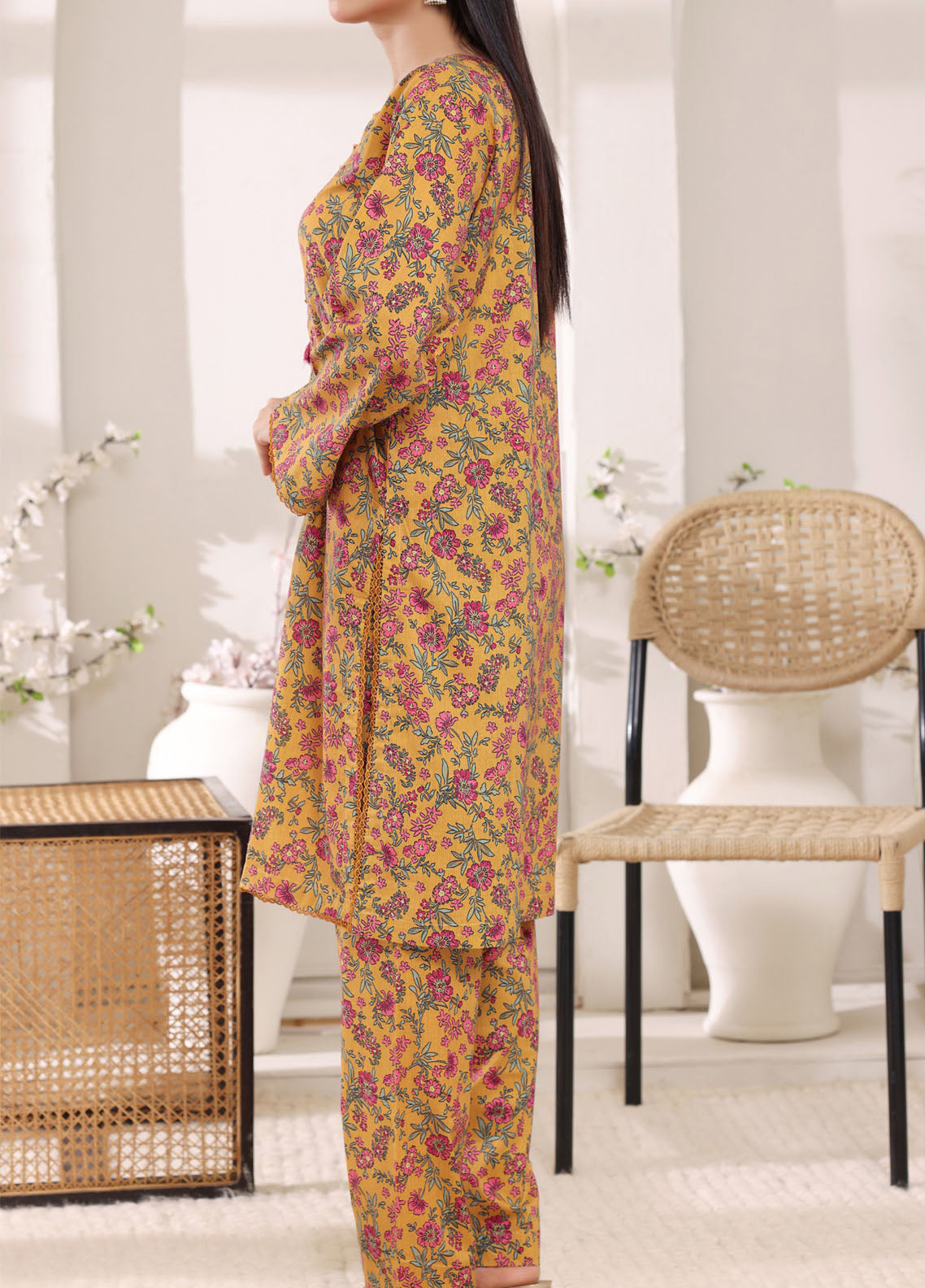 Co-Ordset By Aizal Printed Cambric 2 Piece Stitched Suit AL25COS D-722 Co-Ordset By Aizal Printed Cambric 2 Piece Stitched Suit AL25COS D-722