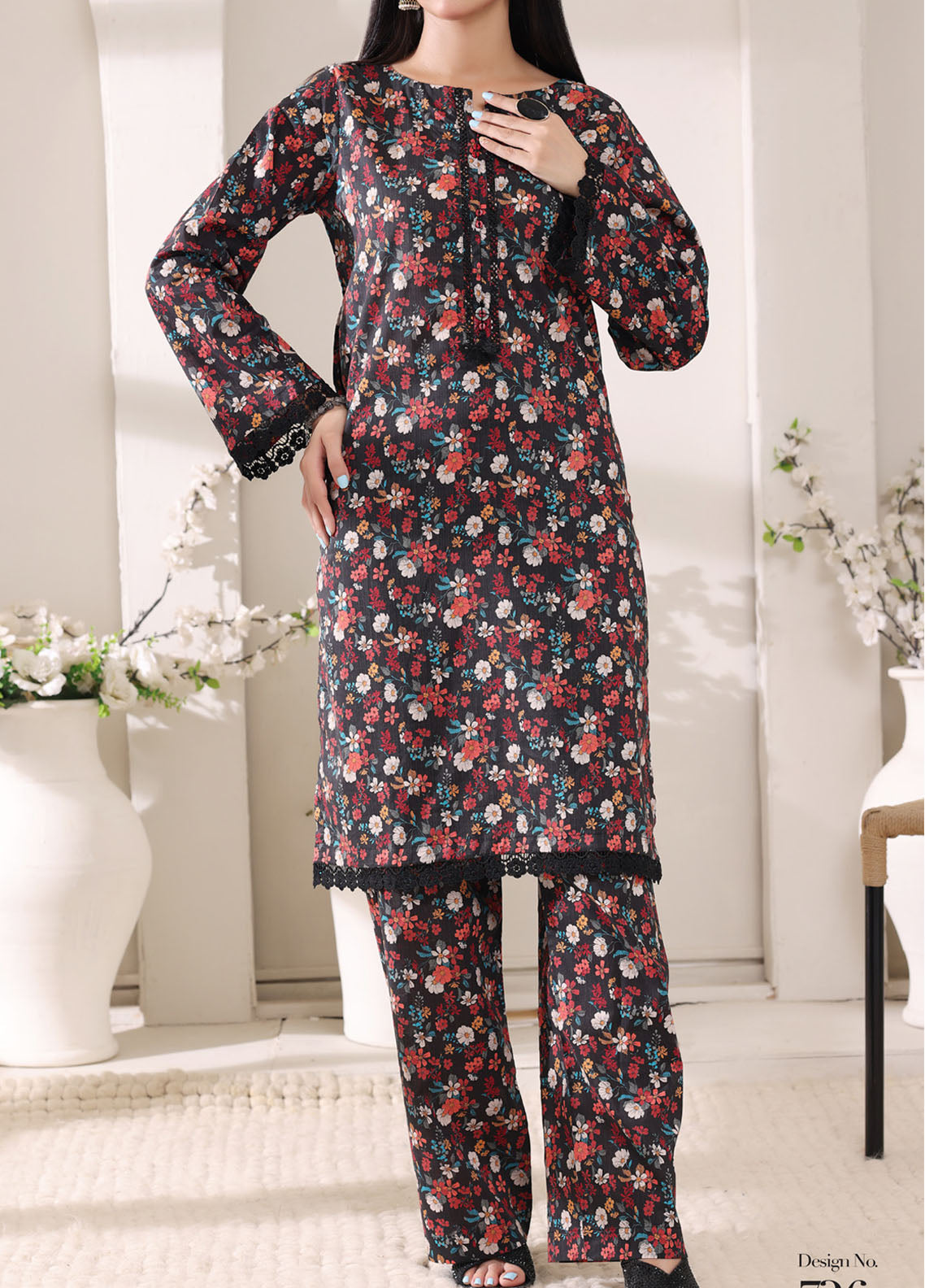 Co-Ordset By Aizal Printed Cambric 2 Piece Stitched Suit AL25COS D-726 Co-Ordset By Aizal Printed Cambric 2 Piece Stitched Suit AL25COS D-726