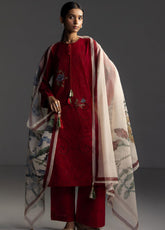 Coco By Zara Shahjahan Embrodiered Lawn 3 Piece Unstitched Suit CZS26CLD1 D-10A SUNE