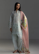 Coco By Zara Shahjahan Embrodiered Lawn 3 Piece Unstitched Suit CZS26CLD1 D-7B VEYA