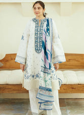 Coco By Zara Shahjahan Embroidered Jacquard 3 Piece Unstitched Suit CZS24E D-04 IVORY
