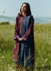 Coco By Zara Shahjahan Embroidered Karandi 3 Piece Unstitched Suit CZS24W D8A AMETHYST