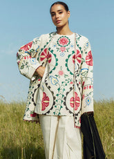 Coco By Zara Shahjahan Embroidered Khaddar 3 Piece Unstitched Suit CZS24W D1A MOONSTONE