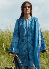 Coco By Zara Shahjahan Embroidered Khaddar 3 Piece Unstitched Suit CZS24W D4A TOPAZ