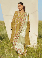 Coco By Zara Shahjahan Embroidered Khaddar 3 Piece Unstitched Suit CZS24W D5A PERIDOT