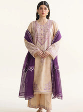 Coco By Zara Shahjahan Embroidered Lawn 3 Piece Unstitched Suit CZS24L2 5B DINARA