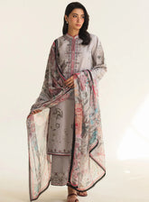 Coco By Zara Shahjahan Embroidered Lawn 3 Piece Unstitched Suit CZS24L2 9B ZAIRA