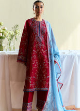 Coco By Zara Shahjahan Embroidered Lawn 3 Piece Unstitched Suit CZS25EE D-01 OPAL