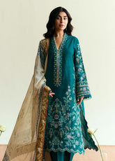 Coco By Zara Shahjahan Embroidered Lawn 3 Piece Unstitched Suit CZS25EE D-04 MARIGOLD