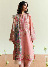 Coco By Zara Shahjahan Embroidered Lawn 3 Piece Unstitched Suit CZS25EE D-09 SABLE
