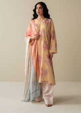 Coco By Zara Shahjahan Embroidered Lawn 3 Piece Unstitched Suit CZS25PSV3 D-1B OVELA