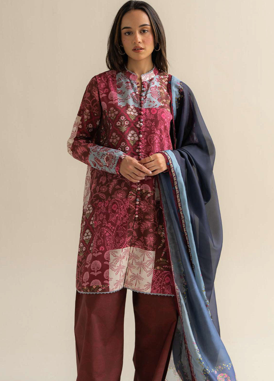 Coco By Zara Shahjahan Embroidered Lawn 3 Piece Unstitched Suit CZS25PSV3 D-5A MEVI Coco By Zara Shahjahan Embroidered Lawn 3 Piece Unstitched Suit CZS25PSV3 D-5A MEVI