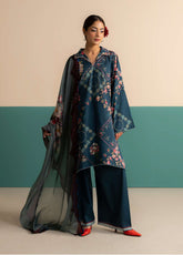 Coco By Zara Shahjahan Embroidered Lawn 3 Piece Unstitched Suit CZS25PSV3 D-9B ZARYA