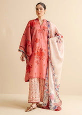 Coco By Zara Shahjahan Printed Lawn 3 Piece Unstitched Suit CZS25PD2 D-1A LEYA