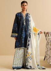 Coco By Zara Shahjahan Printed Lawn 3 Piece Unstitched Suit CZS25PD2 D-1B LEYA