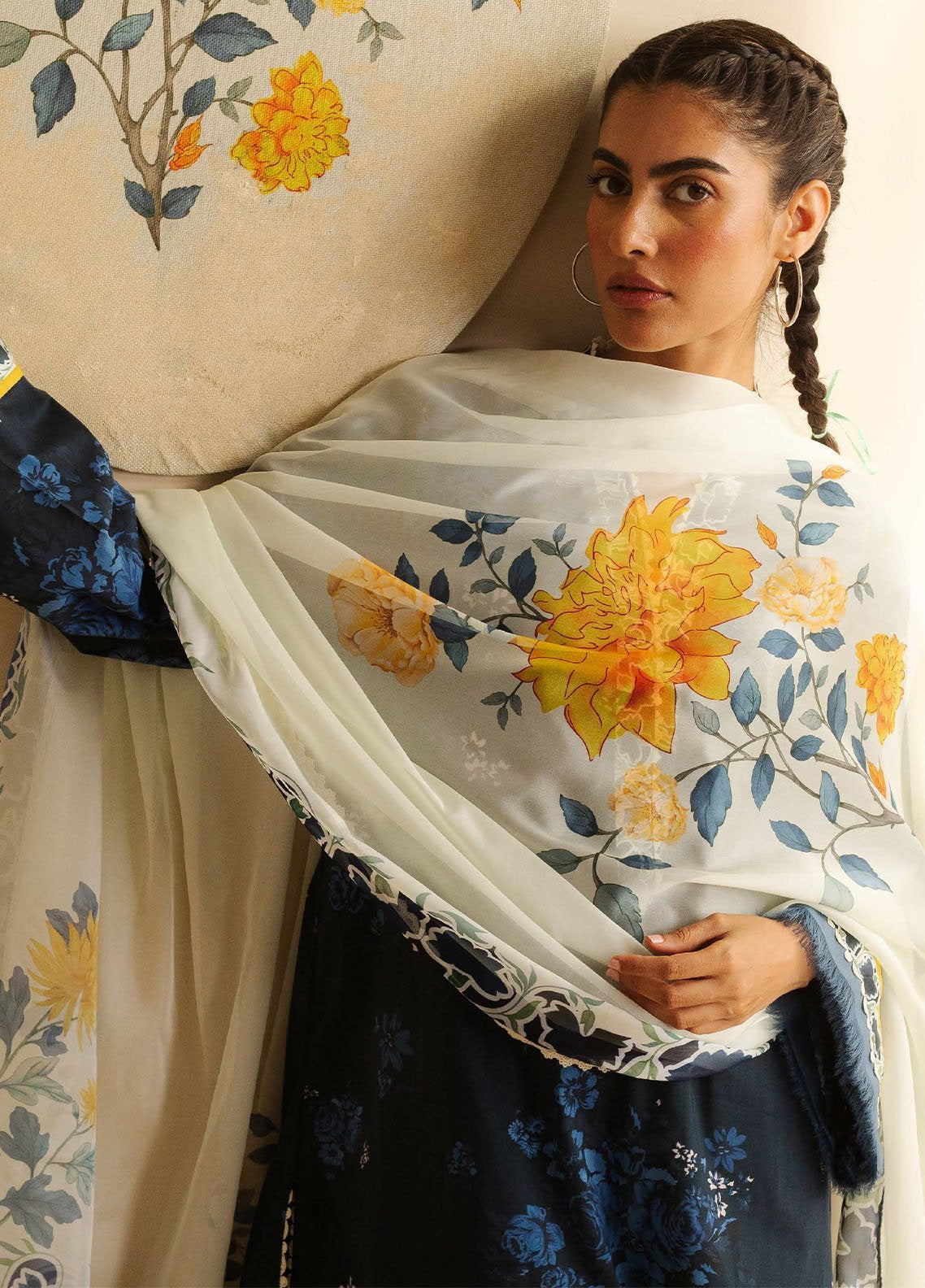 Coco By Zara Shahjahan Printed Lawn 3 Piece Unstitched Suit CZS25PD2 D-1B LEYA Coco By Zara Shahjahan Printed Lawn 3 Piece Unstitched Suit CZS25PD2 D-1B LEYA