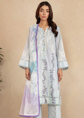 Coco Cords By Alzohaib Digital Printed Lawn 3 Piece Unstitched Suit AZ25CC D-12