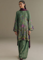 Coco Prints By Zara Shahjahan Printed Linen 3 Piece Unstitched Suit CZS25PD5 D-8B MORNING ECHO