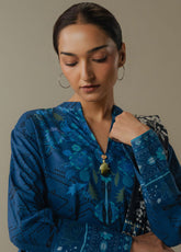 Coco Prints By Zara Shahjahan Printed Linen 3 Piece Unstitched Suit CZS25PD5 D-9B TERRACOTTA SKY