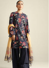 Coco Prints By Zara Shahjahan Printed Slub Cotton 3 Piece Unstitched Suit CZS25PD4 D-1B MEADOW