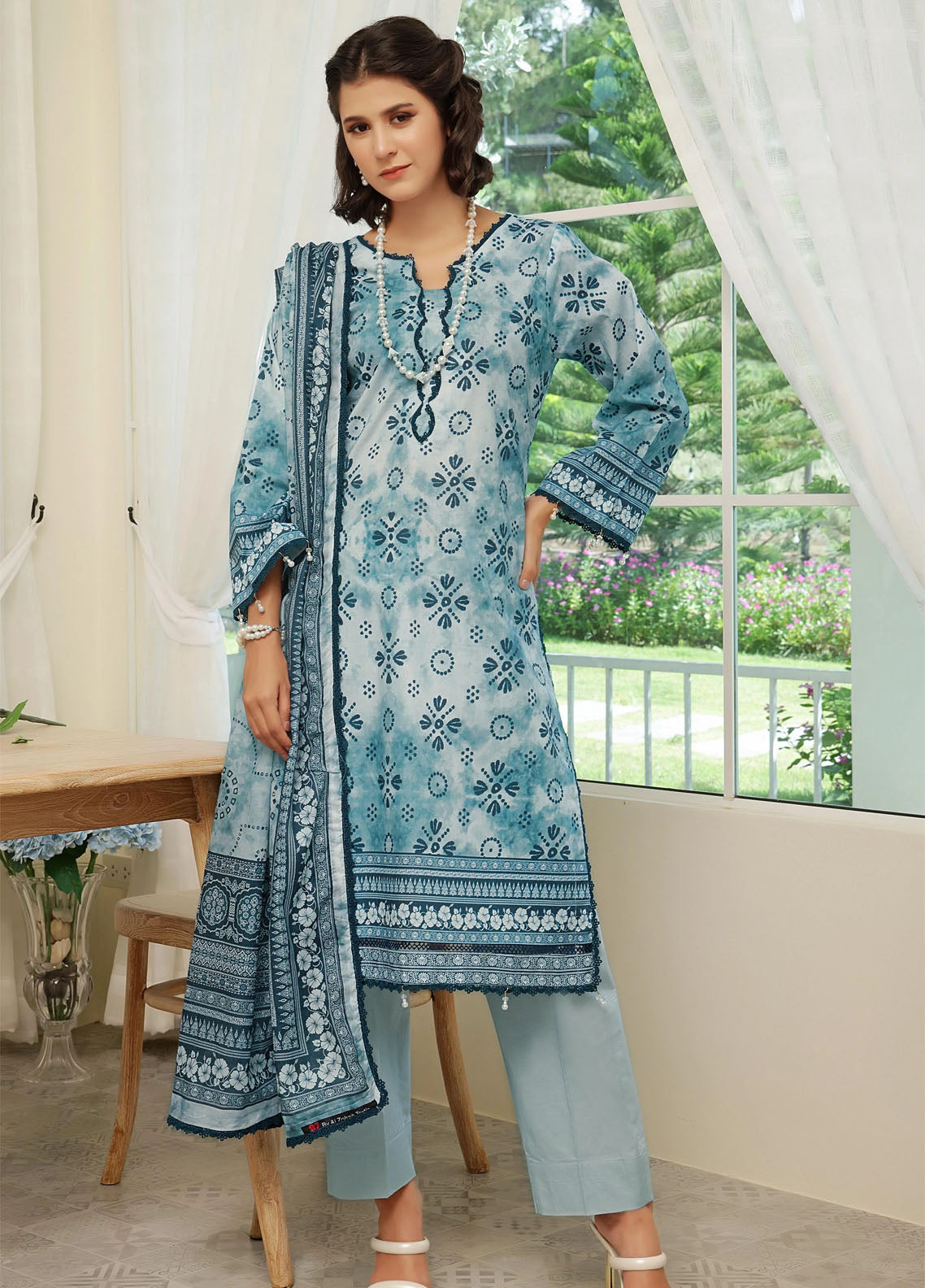 Colors By Alzohaib Digital Printed Cambric 3 Piece Unstitched Suit AZ25CCV1 CDC-09 Colors By Alzohaib Digital Printed Cambric 3 Piece Unstitched Suit AZ25CCV1 CDC-09