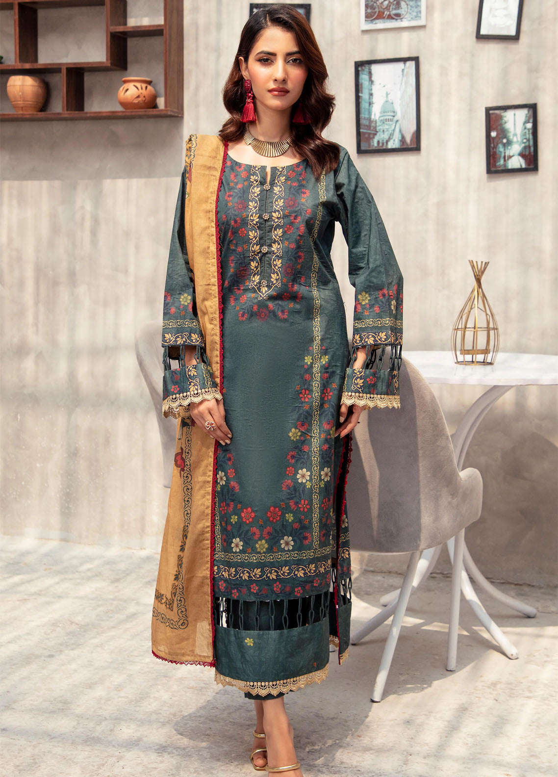 Colors By Alzohaib Digital Printed Cambric 3 Piece Unstitched Suit AZ25CCV2 CDC-6504 Colors By Alzohaib Digital Printed Cambric 3 Piece Unstitched Suit AZ25CCV2 CDC-6504