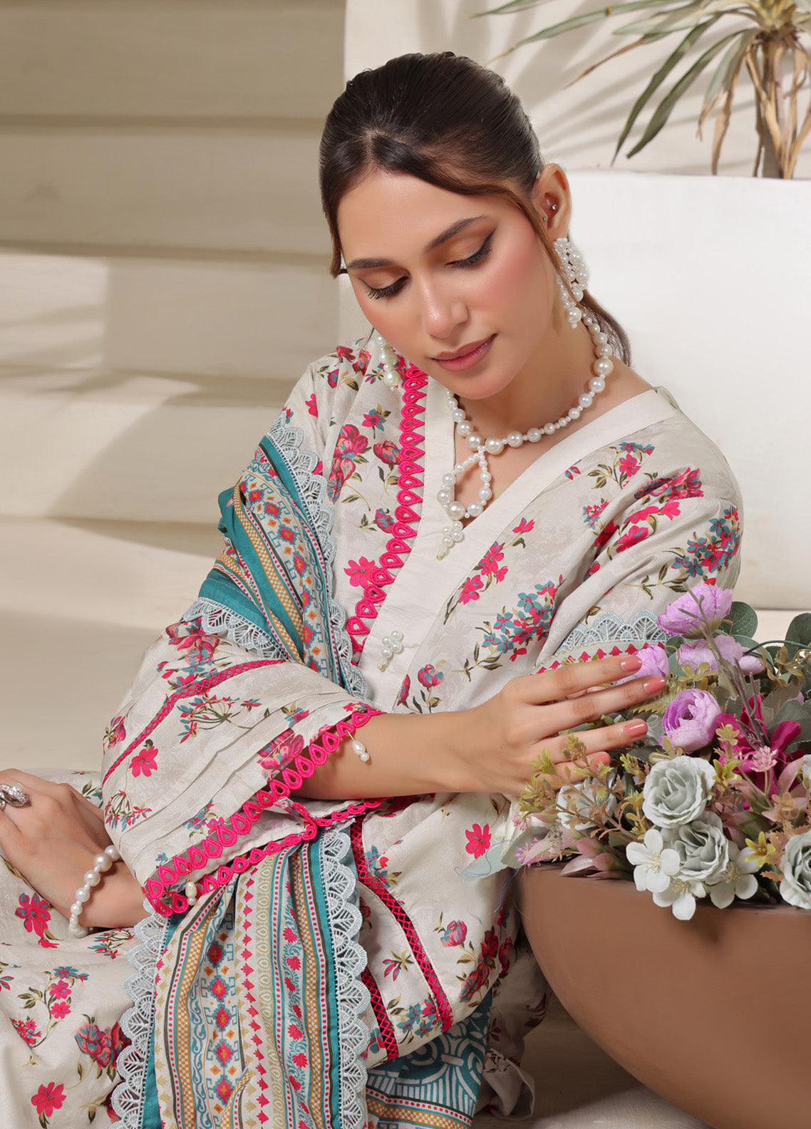 Colors By Alzohaib Digital Printed Lawn 3 Piece Unstitched Suit AZ25C CPD-01 Colors By Alzohaib Digital Printed Lawn 3 Piece Unstitched Suit AZ25C CPD-01