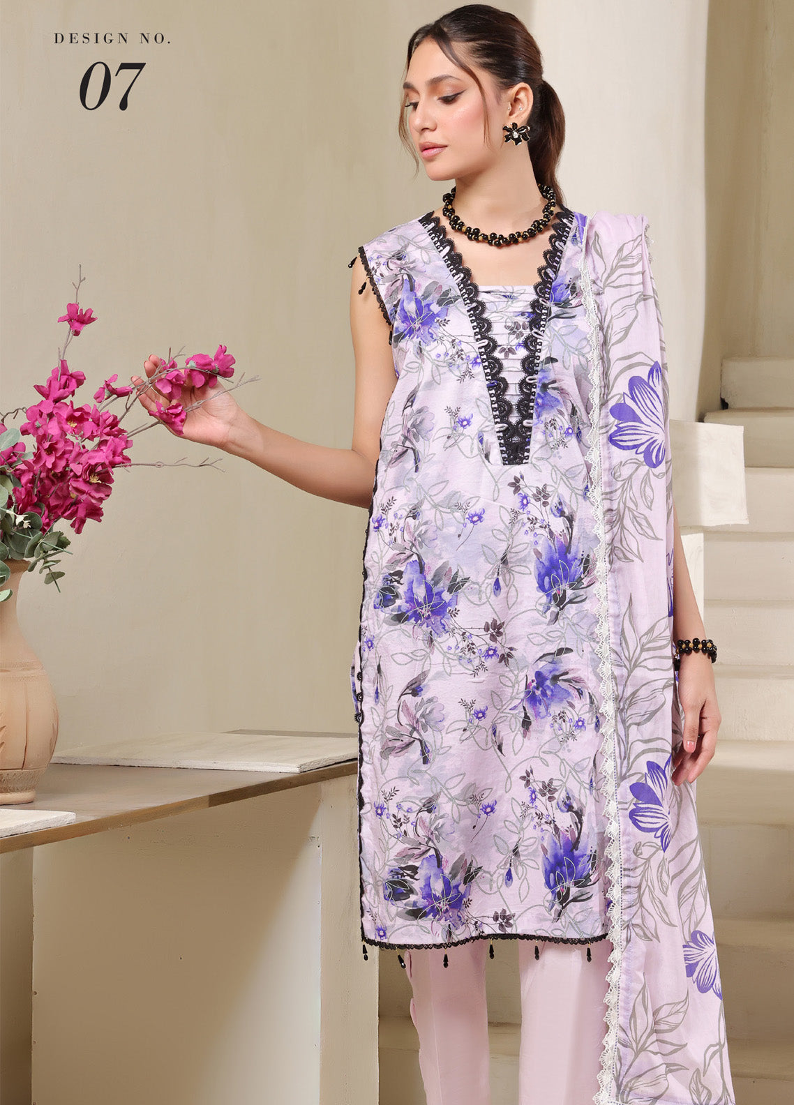 Colors By Alzohaib Digital Printed Lawn 3 Piece Unstitched Suit AZ25C CPD-07 Colors By Alzohaib Digital Printed Lawn 3 Piece Unstitched Suit AZ25C CPD-07