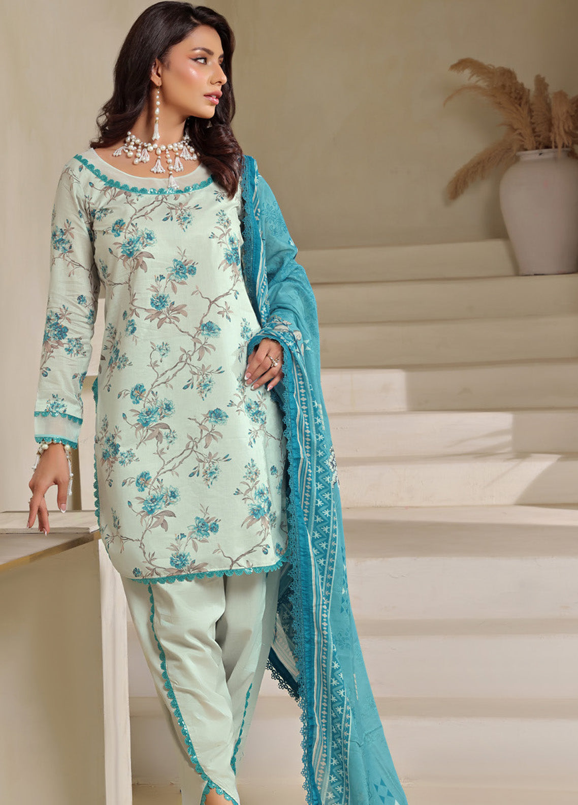 Colors By Alzohaib Digital Printed Lawn 3 Piece Unstitched Suit AZ25C CPD-08 Colors By Alzohaib Digital Printed Lawn 3 Piece Unstitched Suit AZ25C CPD-08