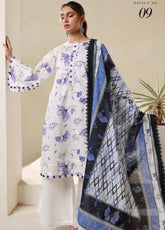 Colors By Alzohaib Digital Printed Lawn 3 Piece Unstitched Suit AZ25C CPD-09