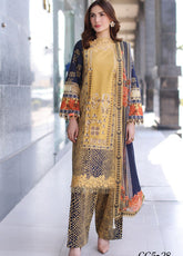 Combination By Charizma Embroidered Lawn 3 Piece Unstitched Suit 25CLV3 D-CC5-28