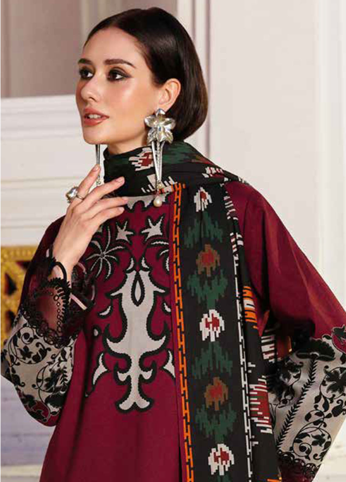 Combination By Charizma Embroidered Linen 3 Piece Unstitched Suit CH25CLV1 D-CCW6-05 Combination By Charizma Embroidered Linen 3 Piece Unstitched Suit CH25CLV1 D-CCW6-05