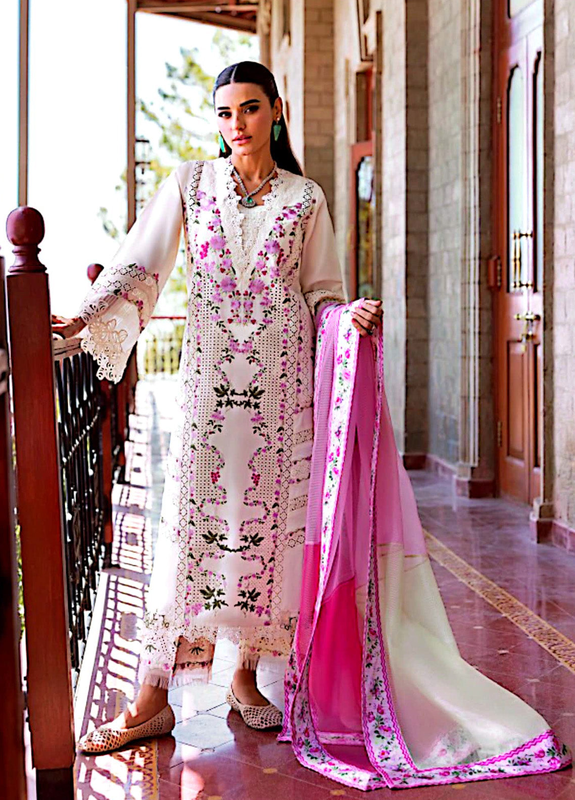 Crimson Bloom By Saira Shakira Embroidered Lawn 3 Piece Unstitched Suit CSS25BUL D-1A ZERENE Crimson Bloom By Saira Shakira Embroidered Lawn 3 Piece Unstitched Suit CSS25BUL D-1A ZERENE
