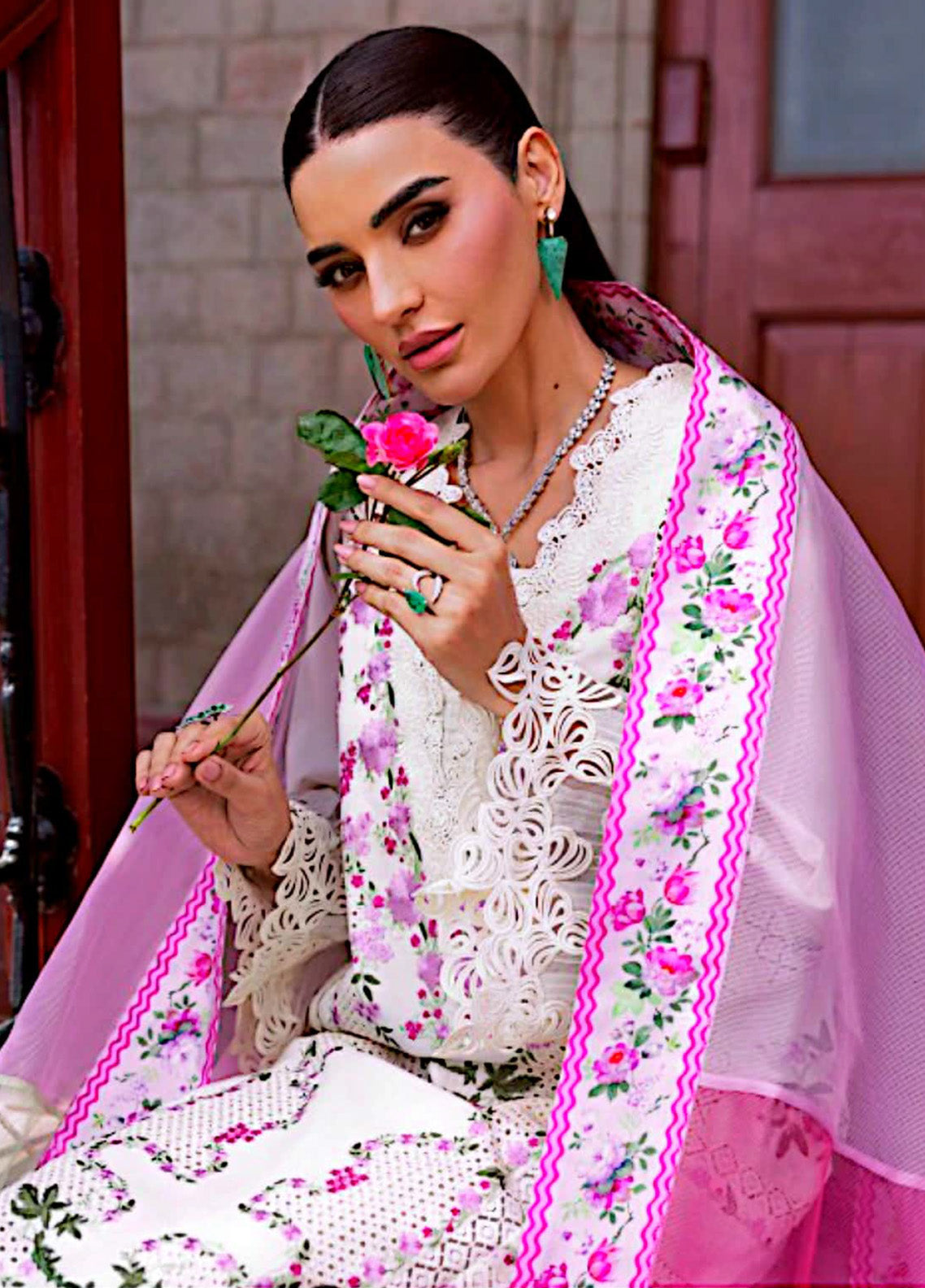 Crimson Bloom By Saira Shakira Embroidered Lawn 3 Piece Unstitched Suit CSS25BUL D-1A ZERENE Crimson Bloom By Saira Shakira Embroidered Lawn 3 Piece Unstitched Suit CSS25BUL D-1A ZERENE