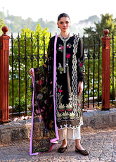 Crimson Bloom By Saira Shakira Embroidered Lawn 3 Piece Unstitched Suit CSS25BUL D-6B SAUVAGE