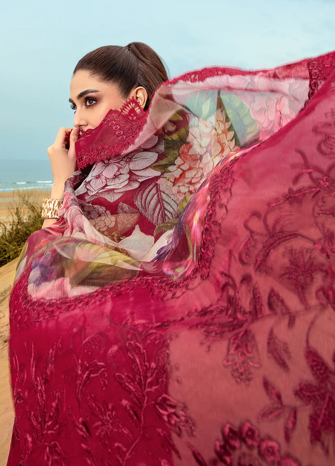 Crimson By Saira Shakira Embroidered Lawn 3 Piece Unstitched Suit CSS24EL D-3A LILLIE DE JONG - CHERRY Crimson By Saira Shakira Embroidered Lawn 3 Piece Unstitched Suit CSS24EL D-3A LILLIE DE JONG - CHERRY