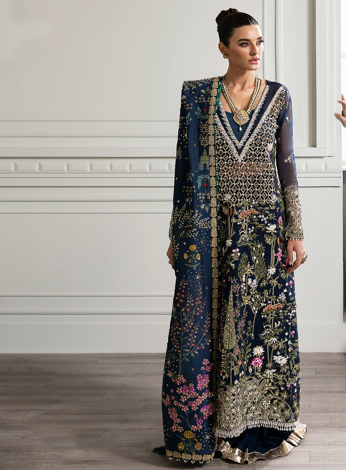 Crimson X Saira Shakira Embroidered Organza 3 Piece Unstitched Suit CSS24W D-02 MAJESTIC CYPRESS Crimson X Saira Shakira Embroidered Organza 3 Piece Unstitched Suit CSS24W D-02 MAJESTIC CYPRESS