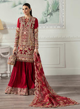 Crimson X Saira Shakira Embroidered Organza 3 Piece Unstitched Suit CSS24W D-07 ARTISAN STORY