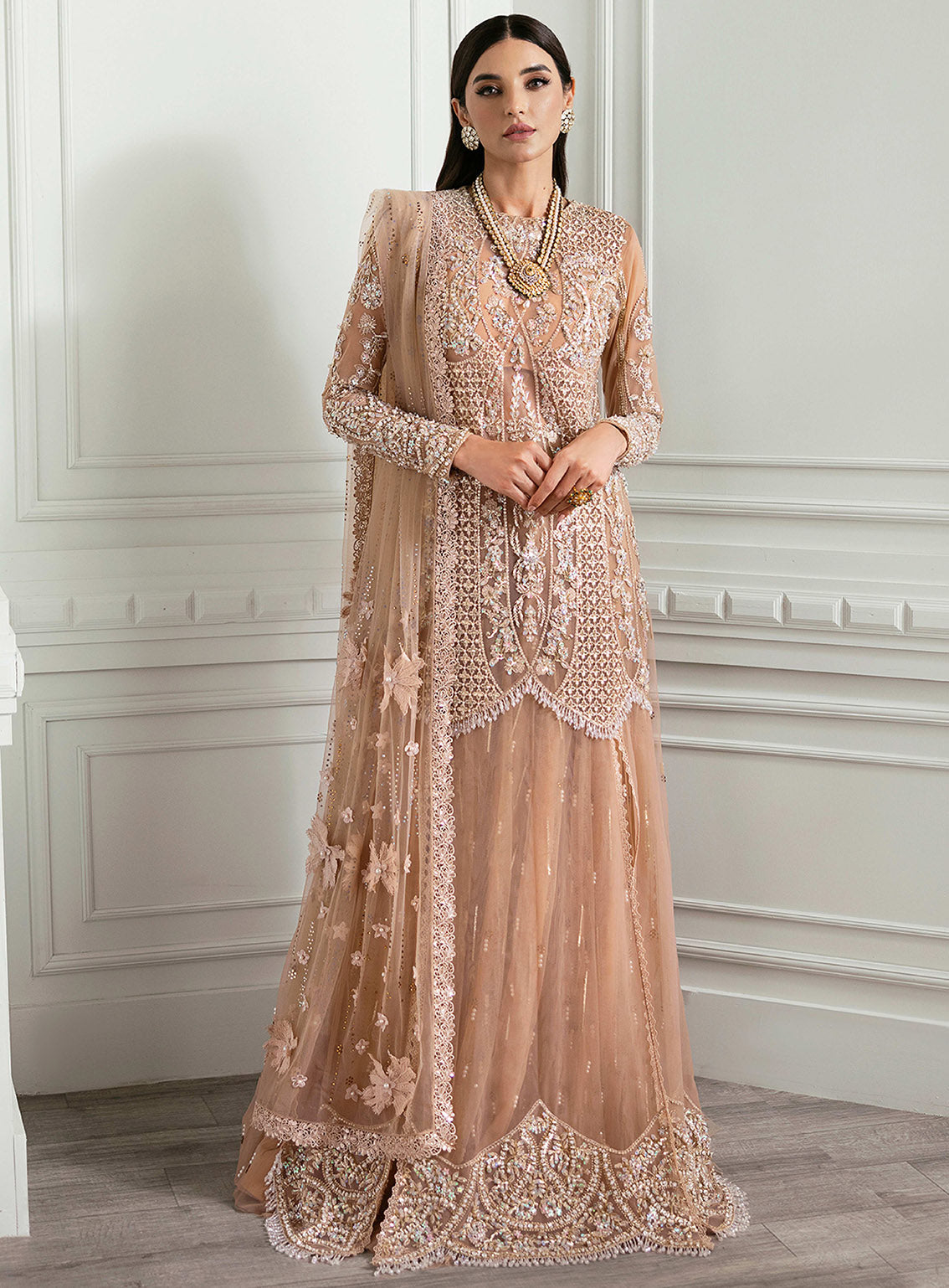 Crimson X Saira Shakira Embroidered Tulle 3 Piece Unstitched Suit CSS24W D-05 STARDUST Crimson X Saira Shakira Embroidered Tulle 3 Piece Unstitched Suit CSS24W D-05 STARDUST