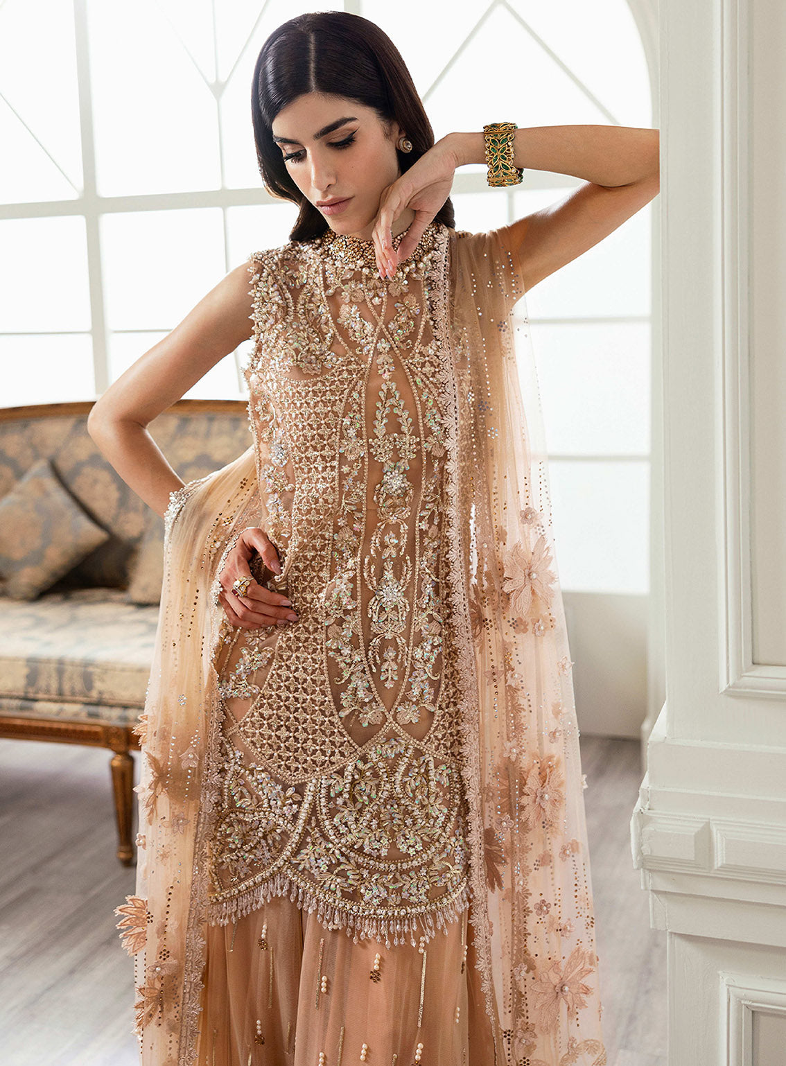 Crimson X Saira Shakira Embroidered Tulle 3 Piece Unstitched Suit CSS24W D-05 STARDUST Crimson X Saira Shakira Embroidered Tulle 3 Piece Unstitched Suit CSS24W D-05 STARDUST